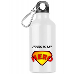 Sticlă metalica cu carabina, Jesus is my Hero